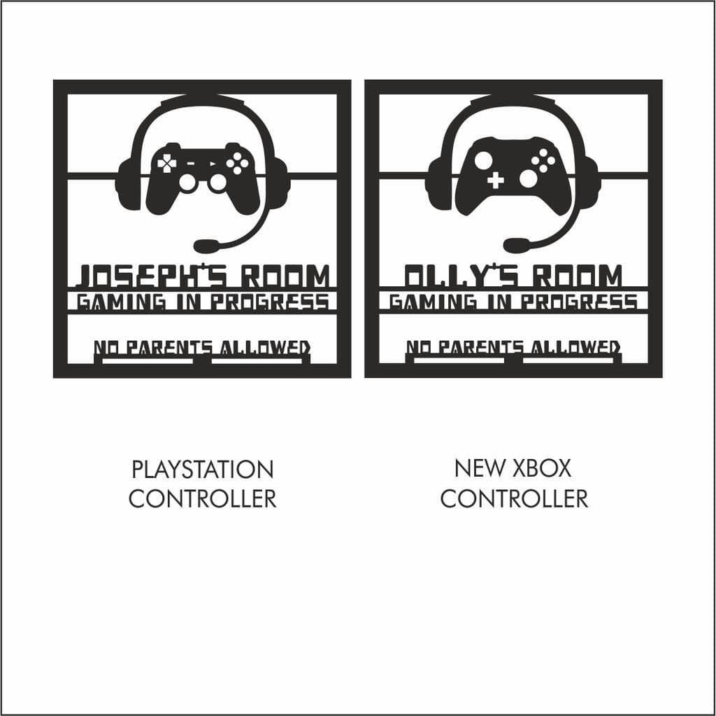 Personalised Gaming In Progress Bedroom Door Sign - view 5