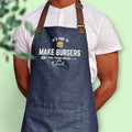 Personalised 'It's time to make burgers' Apron