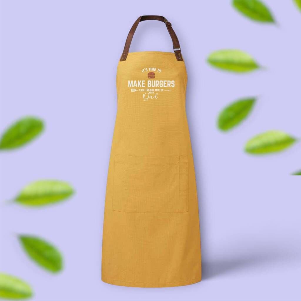 Personalised 'It's time to make burgers' Apron - view 4
