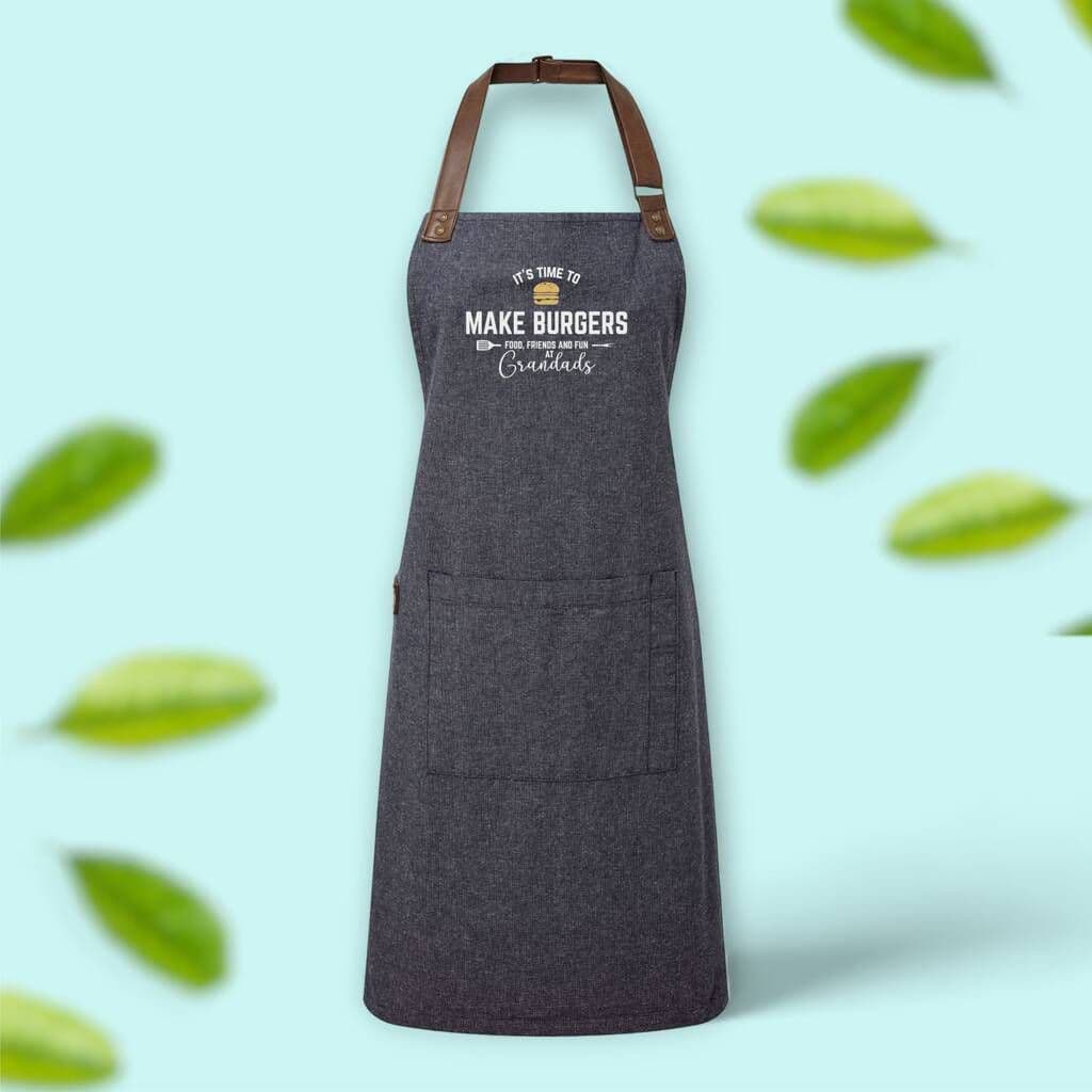 Personalised 'It's time to make burgers' Apron - view 5