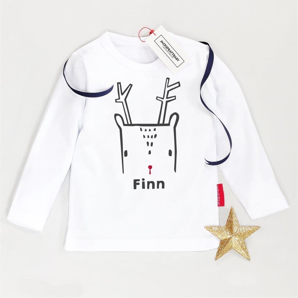 Personalised Nordic Deer Christmas T Shirt
