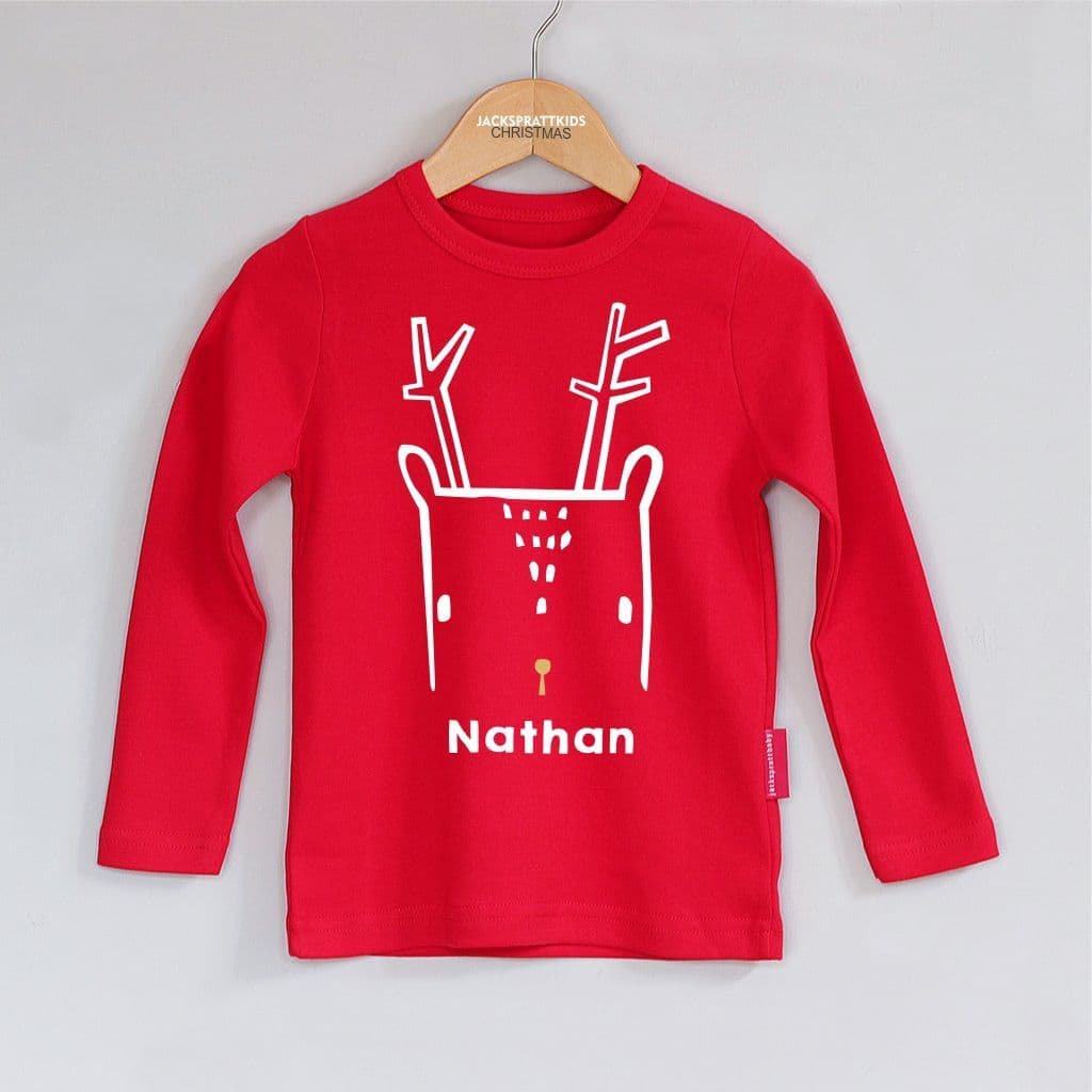 Personalised Nordic Deer Christmas T Shirt - view 3