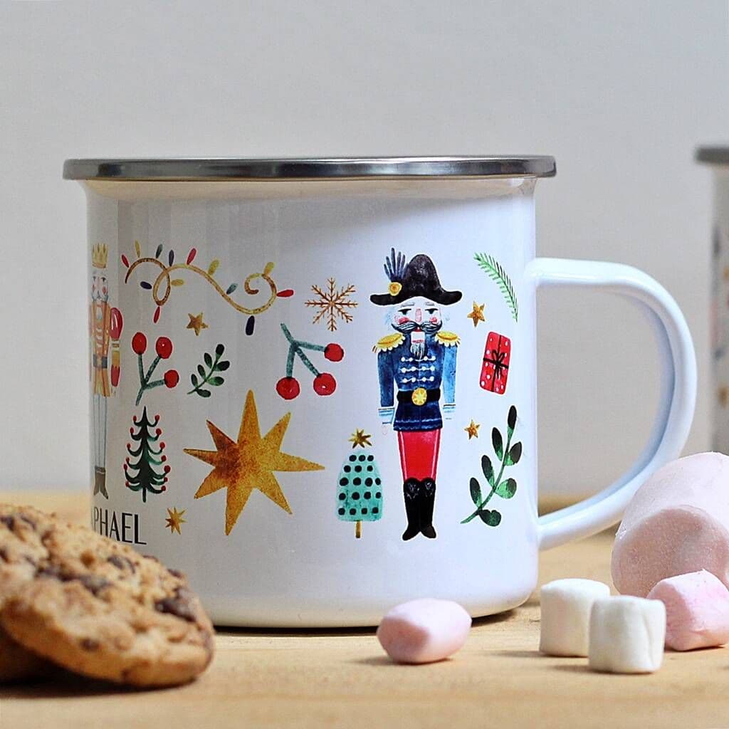 Personalised Nutcracker Christmas Enamel Mug - view 2