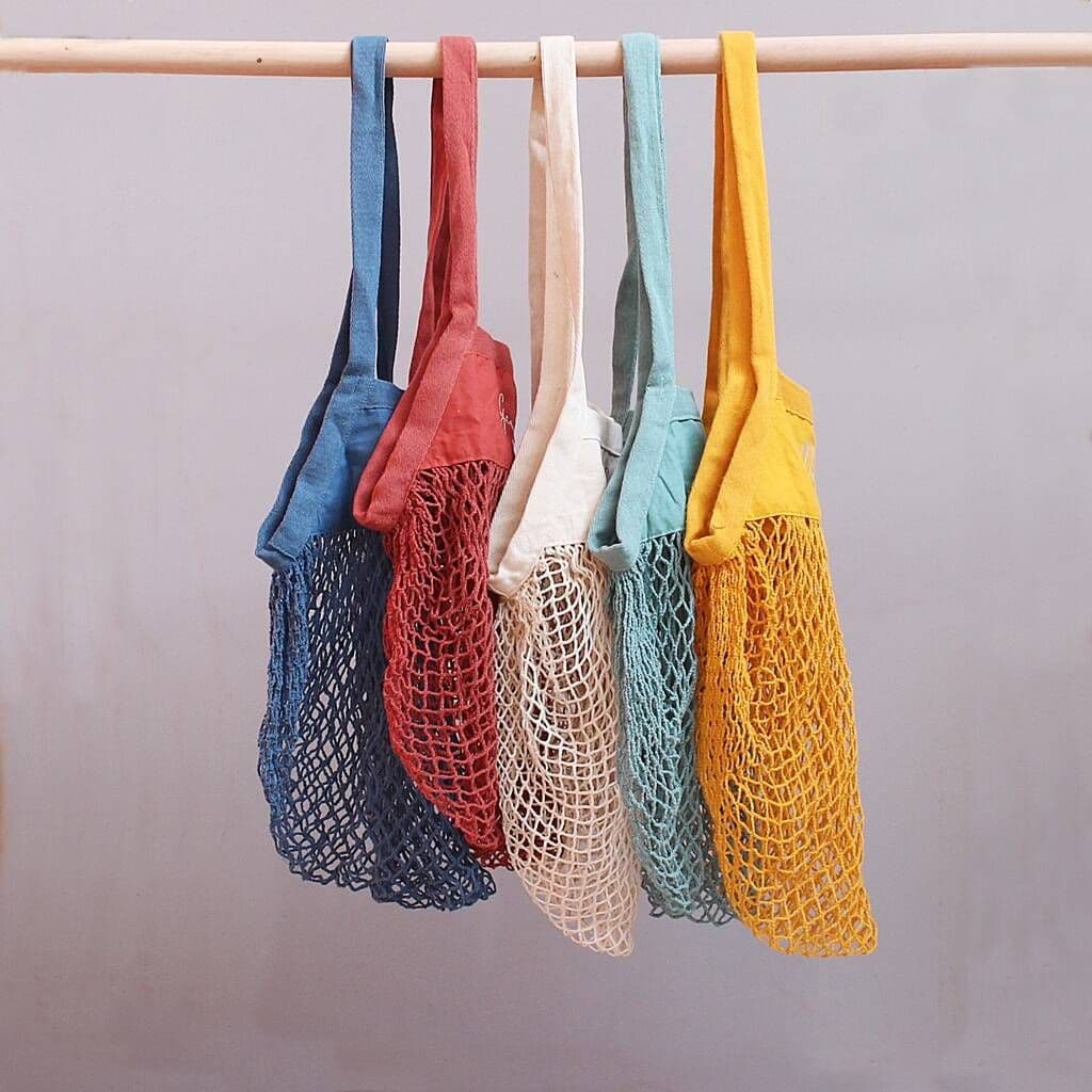 Personalised Organic Mesh Shopper - view 2