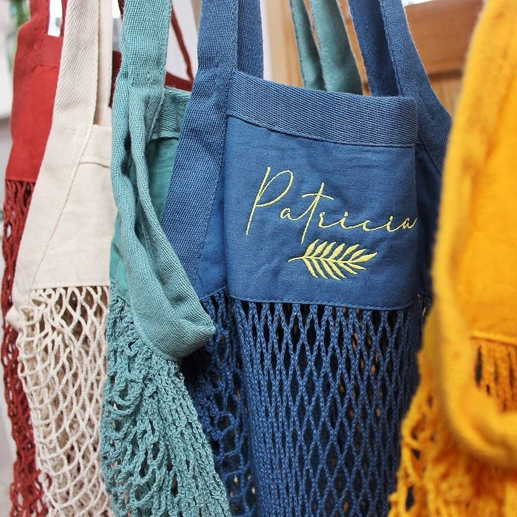 Personalised Organic Mesh Shopper - view 3