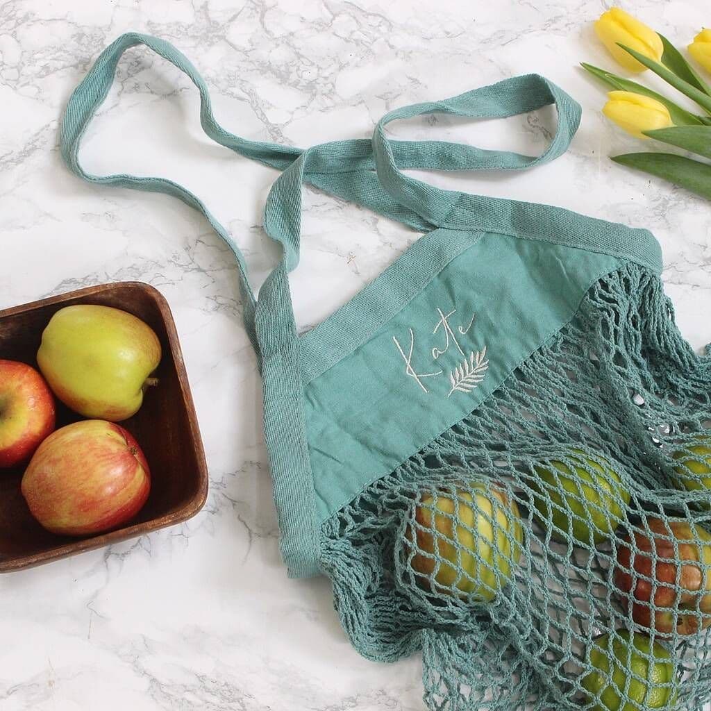 Personalised Organic Mesh Shopper - view 4
