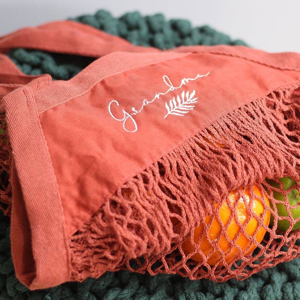 Personalised Organic Mesh Shopper - view 6