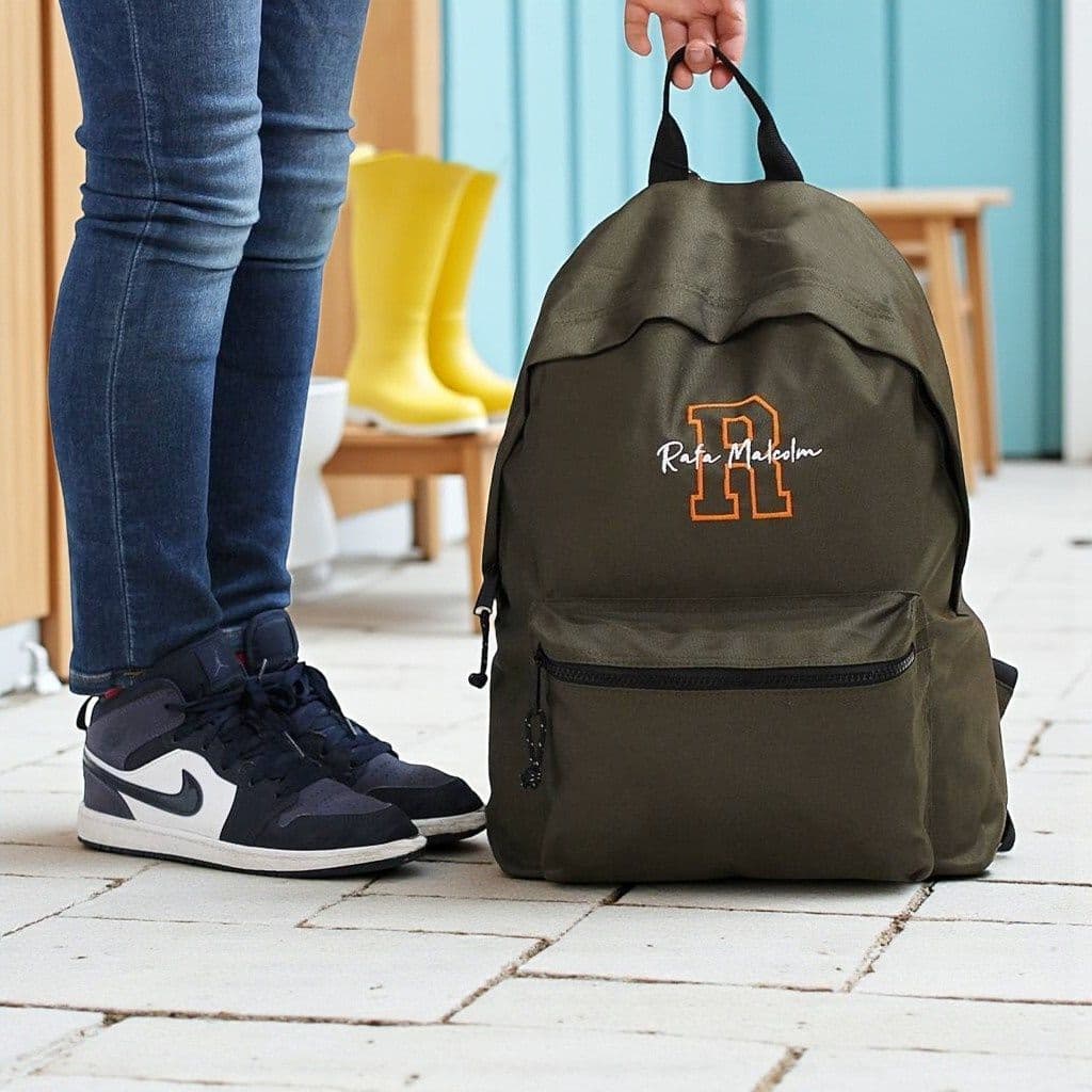 Personalised Recycled Embroidered Backpack