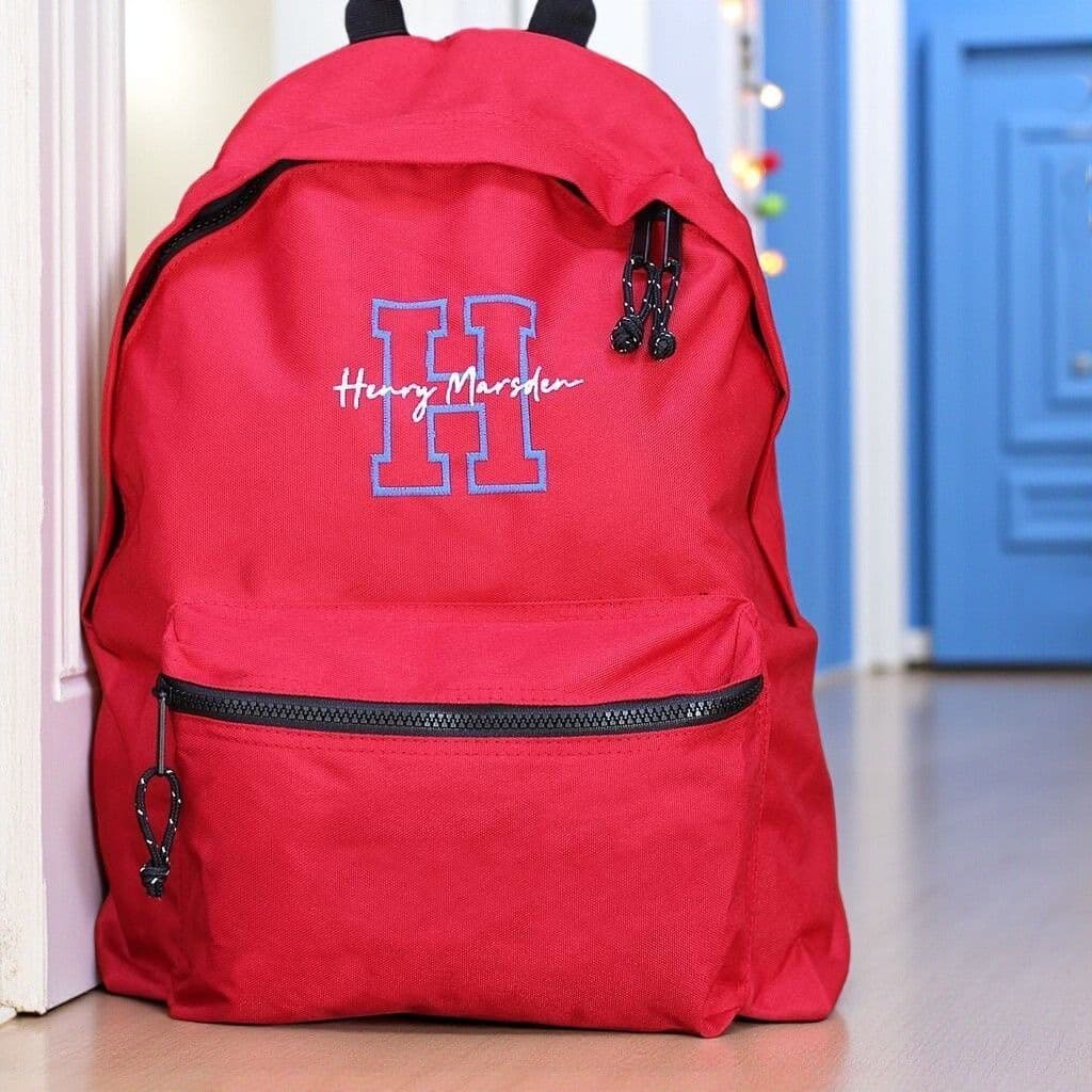 Personalised Recycled Embroidered Backpack - view 3