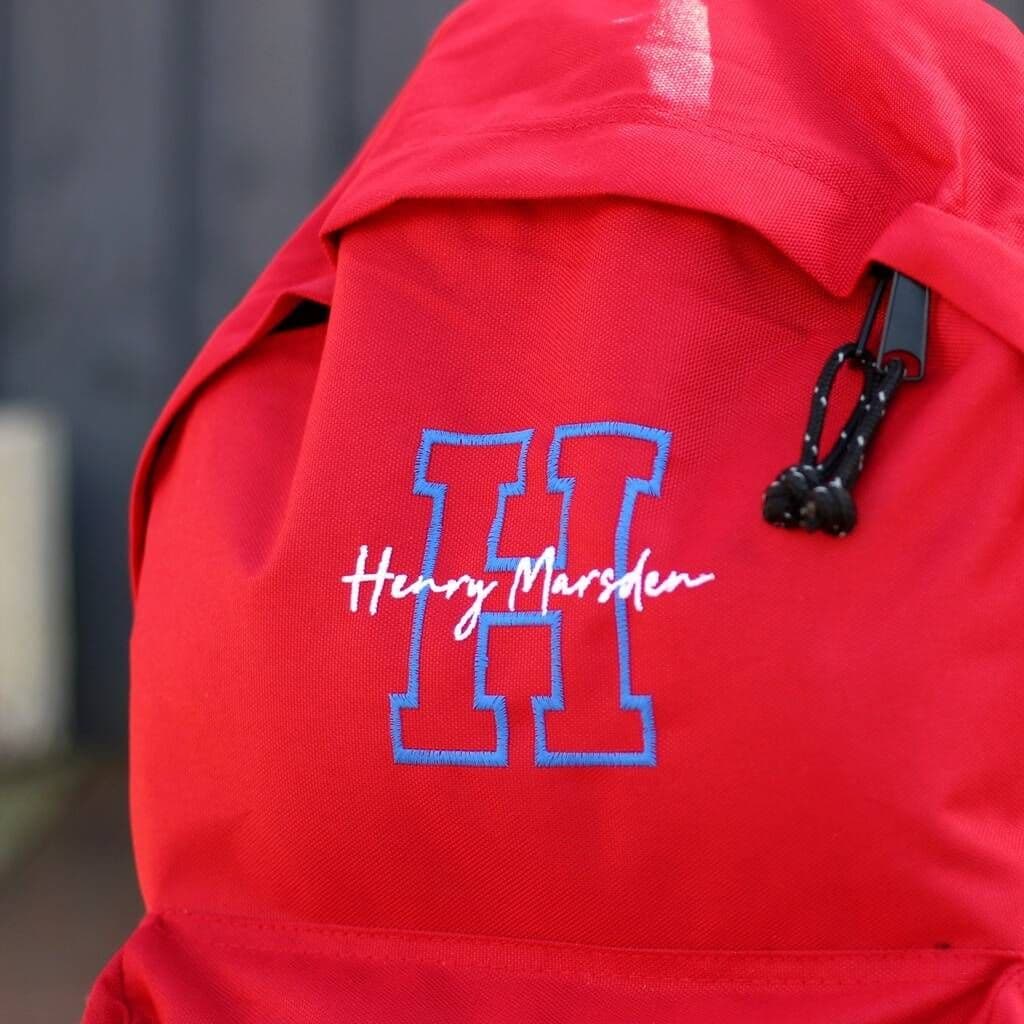 Personalised Recycled Embroidered Backpack - view 7