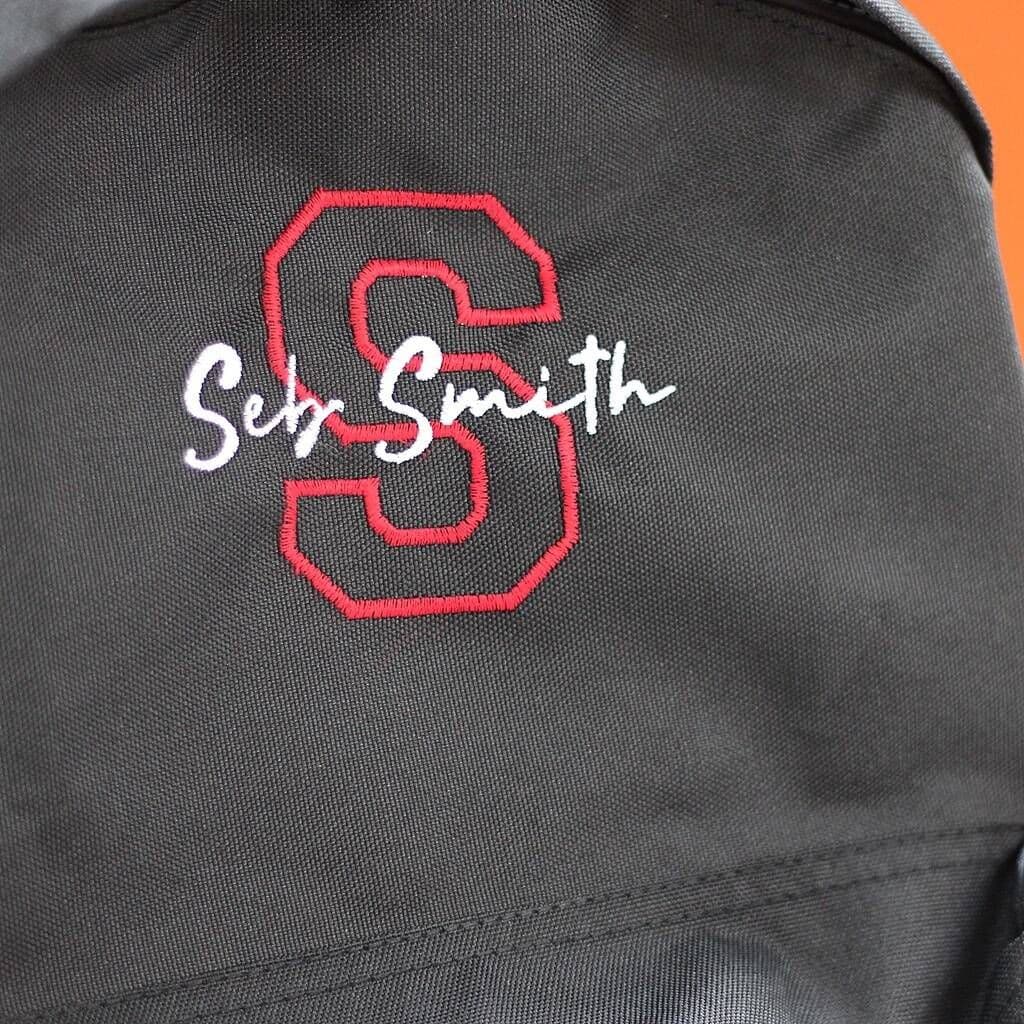 Personalised Recycled Embroidered Backpack - view 8