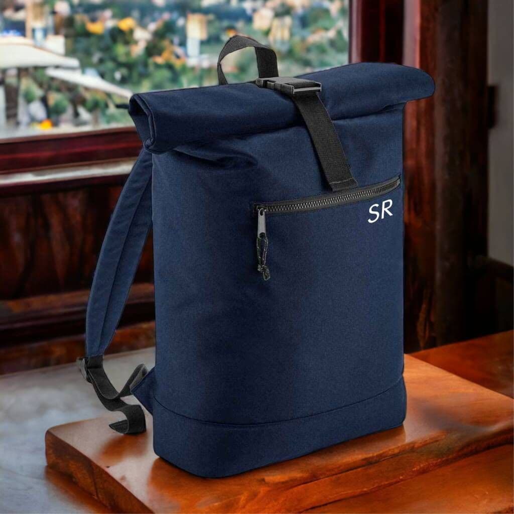 Personalised Recycled Roll Top Backpack - view 5