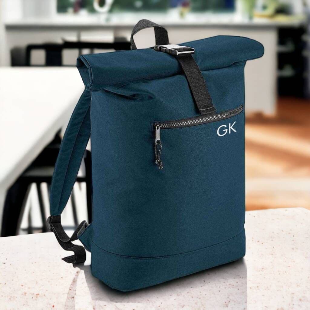 Personalised Recycled Roll Top Backpack - view 6