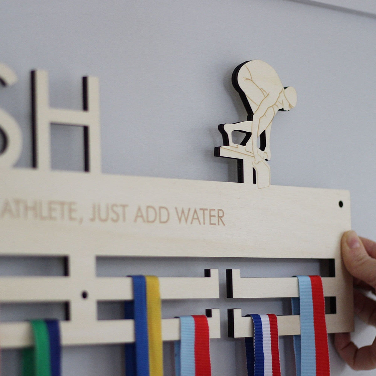 Personalised Swimming Medal Hanger - view 2