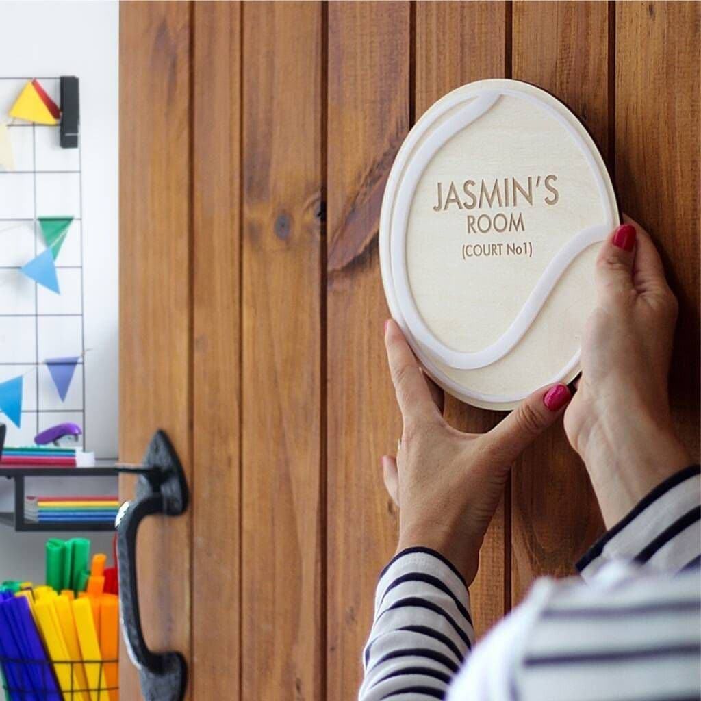 Personalised Tennis Door Hanger