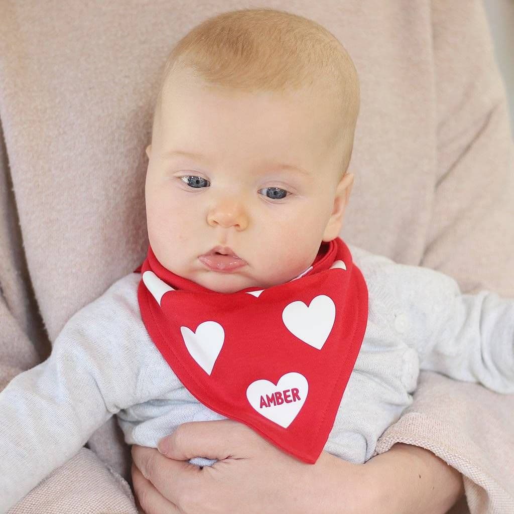 Personalised Valentine Bandana Bib - view 5