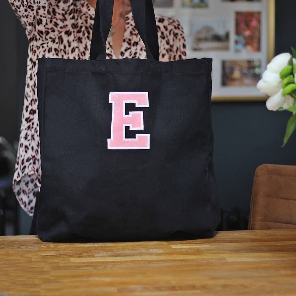 Personalised Varsity Canvas Classic Shopper - view 3