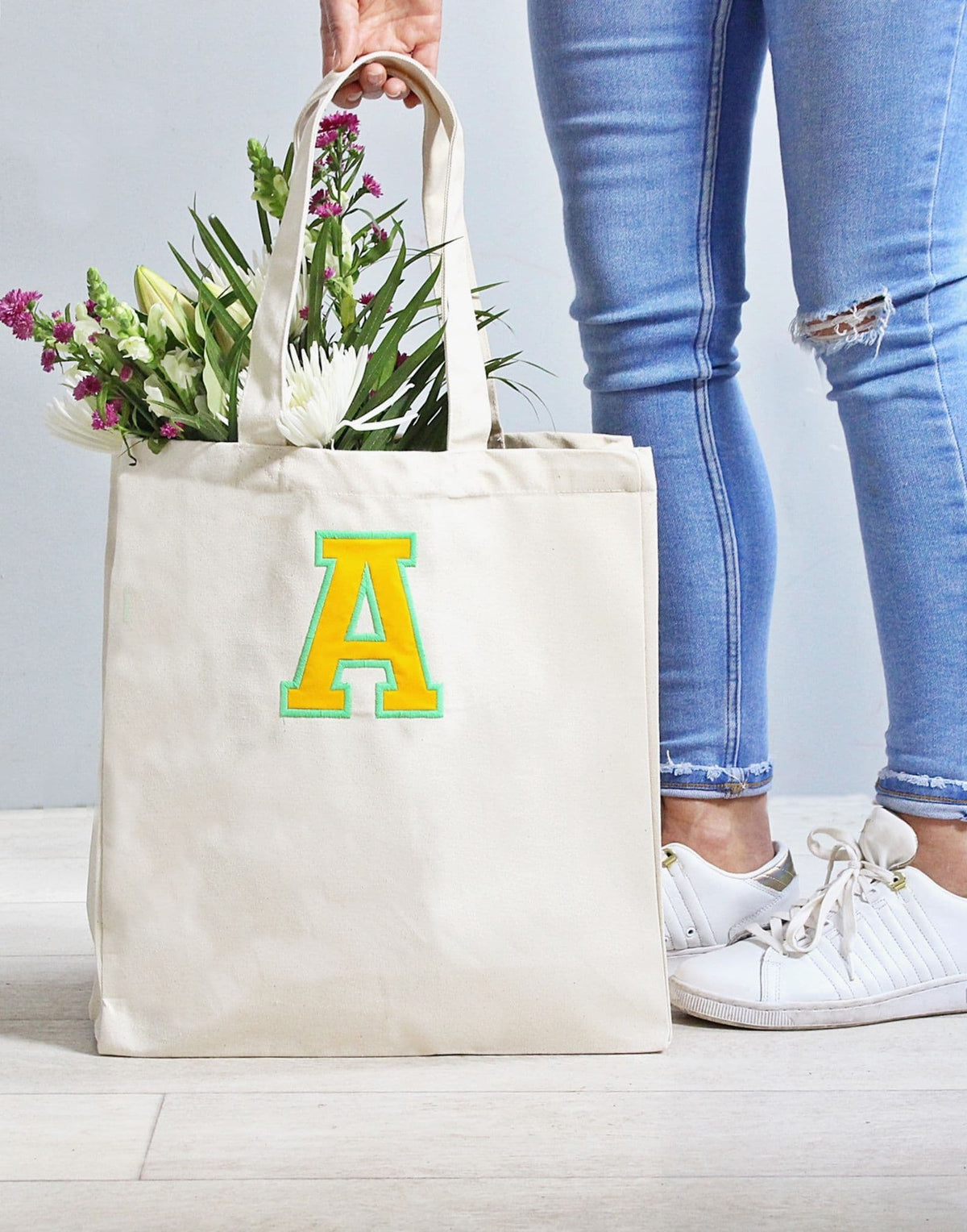 Personalised Varsity Canvas Classic Shopper - view 5