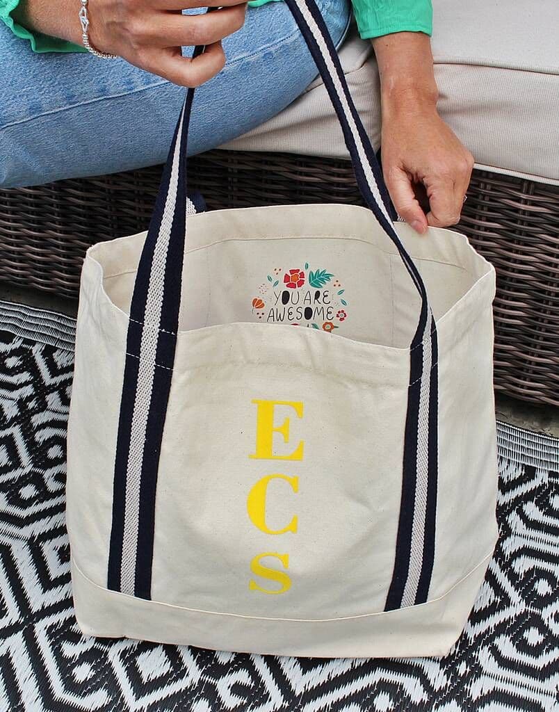 Personalised You Are Awesome Organic Canvas Bag - view 9