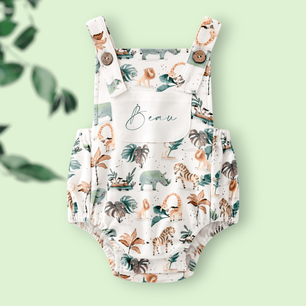 Safari Baby Dungaree Romper - view 6