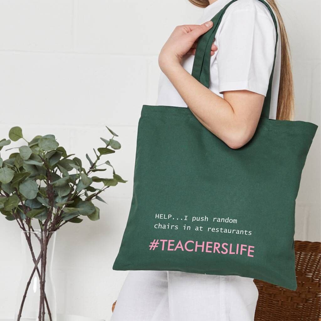 Teacher 'I Push In Random Chairs' Tote Shopping Bag - view 2