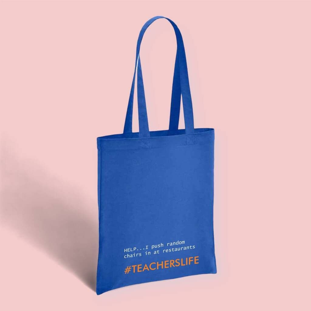 Teacher 'I Push In Random Chairs' Tote Shopping Bag - view 4