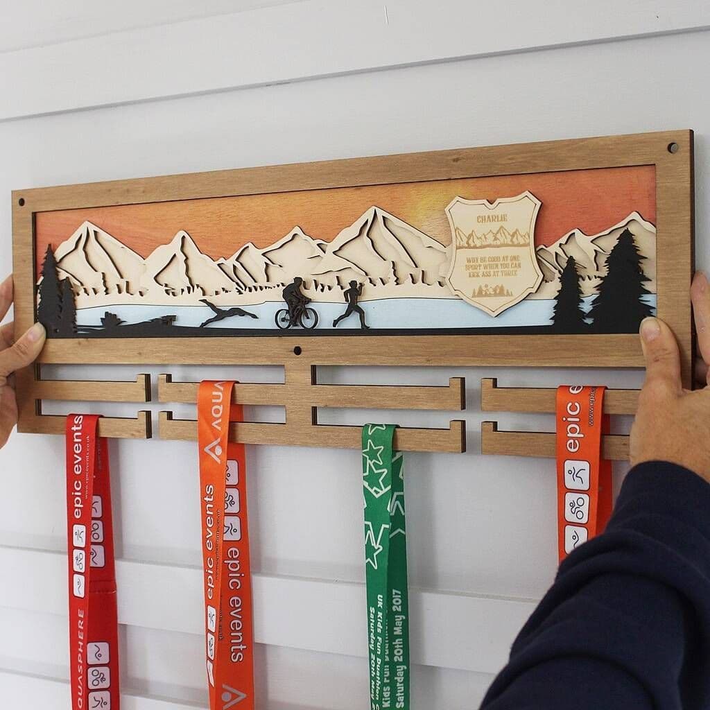 Triathlon 3D Medal Hanger