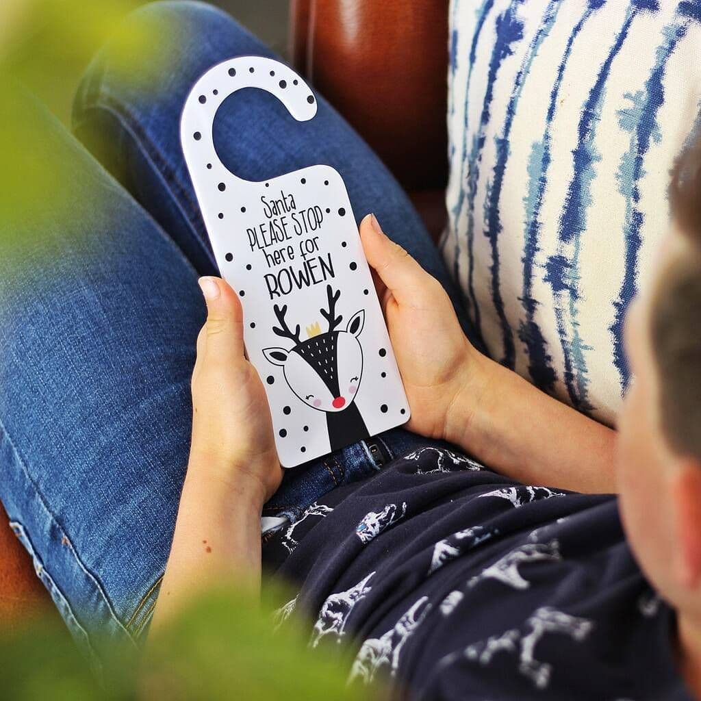'Woodland Animal' Santa Please Stop Here Door Hanger - view 2